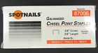 87006 2 Staples Length " 3 Chisel Spotnails Boxes Crown Point Galvanized 8