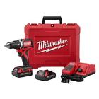 2701-22ct Milwaukee M18 1 2 In Compact Brushless Drill Driver Kit Tool Cordless 2701-22ct Milwaukee M18 1 2 In Compact Brushless Drill Driver Kit Tool Cordless
