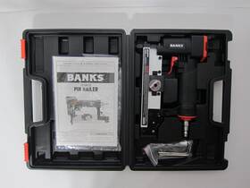 372902025 Banks 23 Gauge Pneumatic Pin Nailer - Lightweight Air Gun For Trim Molding Etc