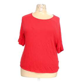 16791119468 Cable & Gauge And S Shirt Size 1x Red Viscose Polyester Spandex