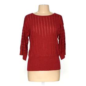 17123954234 Cable & Gauge And S Shirt Size L Maroon Red Cotton Polyester Metallic