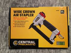 64155 Central Pneumatic 20 Gauge Wide Crown Air Stapler Free Shipping 64155 Central Pneumatic 20 Gauge Wide Crown Air Stapler Free Shipping