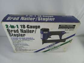 Central Pneumatic 792363401159 18 Gauge 2-in-1 Brad Nailer/ Stapler Kit Central Pneumatic 792363401159 18 Gauge 2-in-1 Brad Nailer/ Stapler Kit