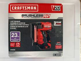 Cmcn623b Craftsman 885911673662 V20 Brushless Rp Cordless 23ga Pin Nailer Tool Only - Cmcn623b Craftsman 885911673662 V20 Brushless Rp Cordless 23ga Pin Nailer Tool Only -