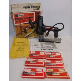 900.68452 Craftsman Vintage Sears Electric Brad Nailer Model 1 Inch 1/4 Brads Box 900.68452 Craftsman Vintage Sears Electric Brad Nailer Model 1 Inch 1/4 Brads Box