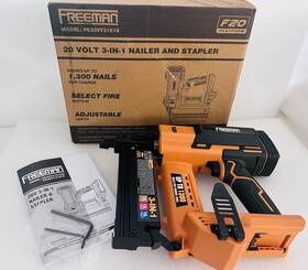 Pe20vt31618 Freeman 20 Volt Cordless 3-in-1 Nailer/stapler Tool Only Pe20vt31618 Freeman 20 Volt Cordless 3-in-1 Nailer/stapler Tool Only