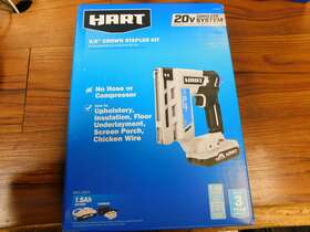 Hpnr75b Hart 20v 1.5ah Lithium-ion Battery 3/8 Inch Crown Stapler Kit Be