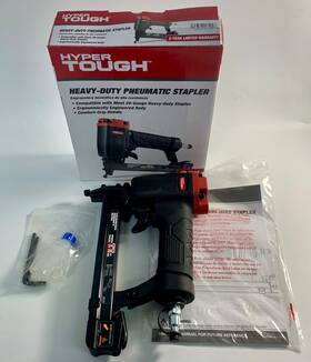 Hyper Tough 194346161058 Heavy-duty Pneumatic Stapler 9/16 Inch Model Htfws 20 Gauge Hyper Tough 194346161058 Heavy-duty Pneumatic Stapler 9/16 Inch Model Htfws 20 Gauge