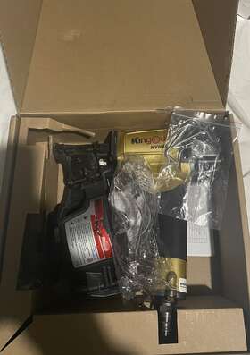 Nvh45 Kingou 15 Degree Roofing Nailer Gun Accepts 7/8 Inch To 1-3/4 Nails - Gold Nvh45 Kingou 15 Degree Roofing Nailer Gun Accepts 7/8 Inch To 1-3/4 Nails - Gold