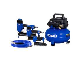 1101138 Kobalt 6 Gal Portable Pancake Air Compressor And 3 Nailer Combo Kit #1101138
