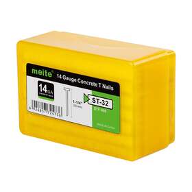 St-32 Meite 1 20 14 Gauge Concrete T Nails For Pneumatic Nailer Gun - 1-1/4 Inch Le St-32 Meite 1 20 14 Gauge Concrete T Nails For Pneumatic Nailer Gun - 1-1/4 Inch Le