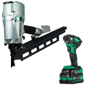 Metabo Hpt 717709029705 Pneumatic Framing Nailer 18v Impact Driver Pro Bundle Kit 3-1/4-inch Frami Metabo Hpt 717709029705 Pneumatic Framing Nailer 18v Impact Driver Pro Bundle Kit 3-1/4-inch Frami