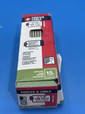 Pda15150-1 Porter Cable 1000-pk 34 Angled Da 15 Gauge Finish Nail 1-1/2 Inch L