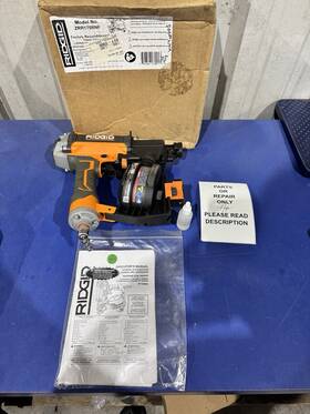 Ridgid 711181567656 Pneumatic 15 Deg. 1-3/4 Inch Coil Roofing Nailer Ridgid 711181567656 Pneumatic 15 Deg. 1-3/4 Inch Coil Roofing Nailer