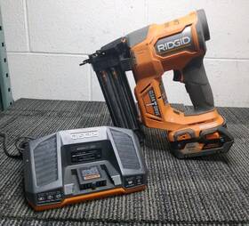 Ro9891 Ridgid Brad Nailer 18v With Battery And Charger Ro9891 Ridgid Brad Nailer 18v With Battery And Charger