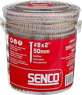 08f200y Senco 741474205347 Duraspin# 8 By 2 Inch Subfloor Collated Screw 1 000per Box 08f200y Senco 741474205347 Duraspin# 8 By 2 Inch Subfloor Collated Screw 1 000per Box