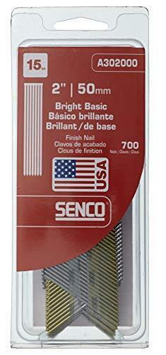 A302000 Senco 799360182890 15 Gauge By 2 Inch Bright Basic Finish Nail A302000 Senco 799360182890 15 Gauge By 2 Inch Bright Basic Finish Nail