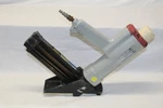Central Pneumatic 2-IN-1 Flooring Nailer & Stapler Item 97586 Tested P22. Fixed Price $50.00.