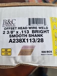 500 B&c Eagle Full Round Head 3/8" .113 Bright Smooth Nails A238X113/28, Fs. Fixed Price $29.99.