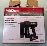 Hyper Tough 20V 18-GAUGE Cordless Brad Nailer (brushless) Open Box W Battery. Fixed Price $89.99.