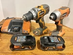 Ridgid 18V Brushless Cordless 2-TOOL Combo Kit With Hammer Drill, Impact Driver. Fixed Price $99.95.