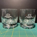 Crown Royal Whiskey Rock Glasses Heavy Point Base Vintage Lot Of 2 8OZ. Fixed Price $18.94.