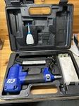 Campbell Hausfeld SN258K Blue & Black Pneumatic Narrow Crown Stapler 4447. Fixed Price $59.00.