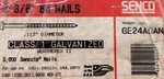 5,000 Ct Senco GE24ADAN 2-3/8" 8D Galvanized Framing Nails .113" (12 Ga) New. Fixed Price $69.00.