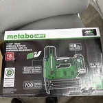 Metabo Hpt N1804DBM 18V Multivolt Cordless Narrow Crown Stapler Kit. Fixed Price $180.00.