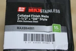 Grip Rite MAXB64881 2-1/2" 304-STAINLESS Collated 15GA Finish Nails Lot Of 5000. Fixed Price $99.00.