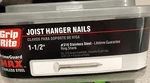 Pound Grip Rite 1-1/2 Inch Ring Shank 316 Stainless Joist Hanger Nails. Fixed Price $16.95.