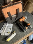 Ridgid 18-GAUGE Stapler Kit With Tool Bag. Fixed Price $44.99.