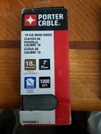 Porter Cable 17 Gauge Brad Nails 1000 Pack 2" Indoor Use PBN18200-1 Genuine Oem. Fixed Price $10.00.