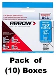 Arrow Fastener 506M1 1000 T50 Monel Rustproof 3/8" Staples - Packs. Fixed Price $306.89.