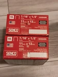 (2LOT) New Senco Staples 7/16" Crown X 1/2" Leg 16GA Galvanized N08BABN Usa. Fixed Price $44.99.