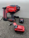 Craftsman V20 Brad Nailer CMCN618 With 4.0 Ah Battery & Charger 82837. Fixed Price $124.99.