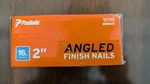 Paslode In. 16-GAUGE Galvanized Angled Finish Nails, 2000 Per Box 650047. Fixed Price $32.00.