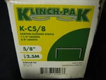 Klinch-pak Kp-cpn Carton Closing STAPLES-1-1/4" CROWN-5/8" LENGTH-K-C5/8-BIN 2. Fixed Price $24.95.