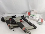Porter Cable Pneumatic Air Guns Stapler Lot NS100A & BN125A W/ Accessories. Fixed Price $79.99.