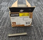 (qty 10,080) Bostitch 16S4-12SG10M 1/2" Crown X Leg Galvanized Staple. Fixed Price $113.78.