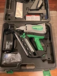 Gun Hitachi Nr 90GC Gas Strip Nailer Cordless 3-1/2 Fastener With Case. Fixed Price $250.00.
