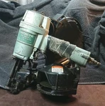 Vtg Hitachi Nv 50APR 2" Coil Nailer Plastic-tacker, Made Japan. Fixed Price $85.00.