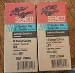 Senco 1/2" Length 18 Ga. Galvanized Headless Nails Boxes Of 5000 AZ08EAA 13MM. Fixed Price $31.99.