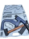 Central Pneumatic Floor Stapler 90399 With Hammer & Glasses Gently Used. Fixed Price $54.45.