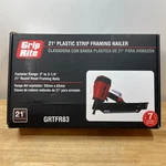 New Grip-rite GRTFR83 21 Degree Plastic Strip Framing Nailer Pneumatic Tool. Fixed Price $150.00.