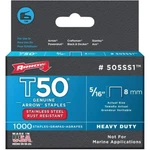 (5)-ARROW T50 Heavy-duty Stainless Steel Staple, 5/16 In. (1000-PACK). Fixed Price $95.39.