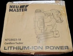 Neu Master NTC0023-18 Battery Powered Nail Gun Tacker Multi Use. Fixed Price $84.99.