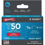 (5-1000/PK)-ARROW T50 Heavy-duty Monel Staple, 5/16" Rust-resistant. 505M1. Fixed Price $152.63.