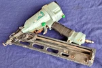 Hitachi Gun 15GA Angled Finish Nailer Model NT65MA2. Fixed Price $95.00.