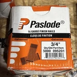 Paslode 16 Gauge Finish Nails 3/4" Length - 5,000 Pk. Fixed Price $16.95.